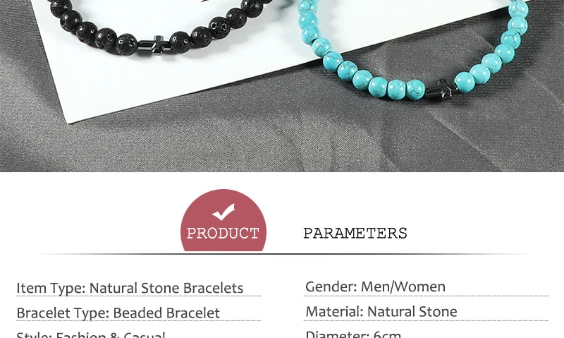 Harmony & Faith Stone Bead Bracelet™